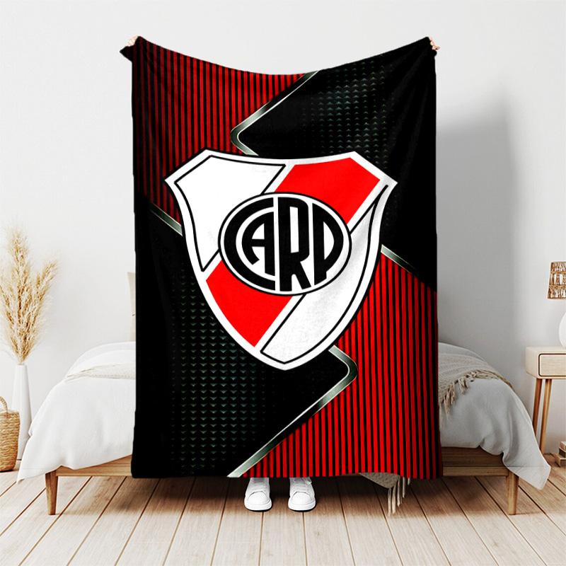 1pc Blanket - Club Atlético River Plate Print Design, Lightweight Blanket for Sofa, Bed- Soft &Warm, Gift for All Seasons