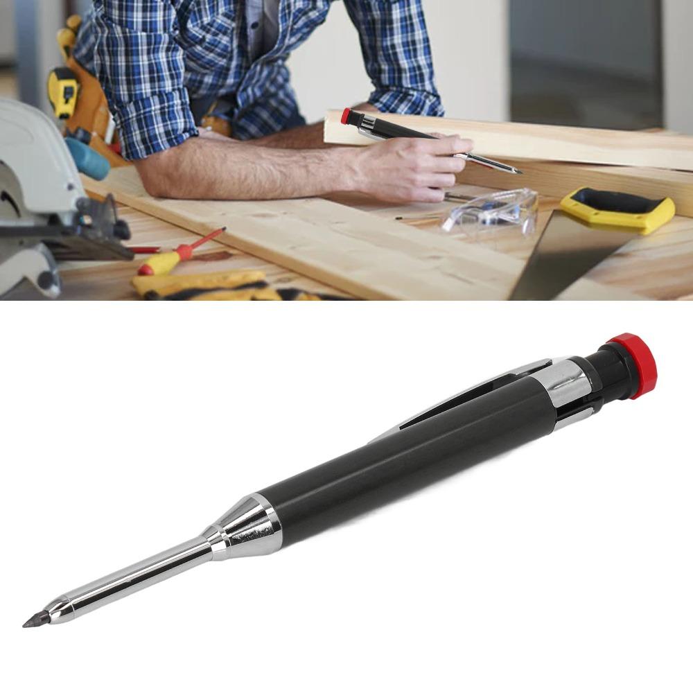 2.8mm Lead Heavy Duty Carpenter Pencil Built-in Sharpener Deep Hole Carpenter Pencil Woodworking