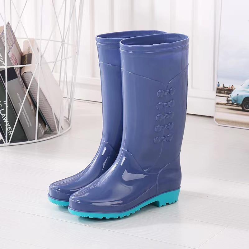 2025 Hot Fashion Women's Candy Color Work Rain Boots Waterproof, Non-slip, Wear Resistant Wellington Rain Boots Wholesale