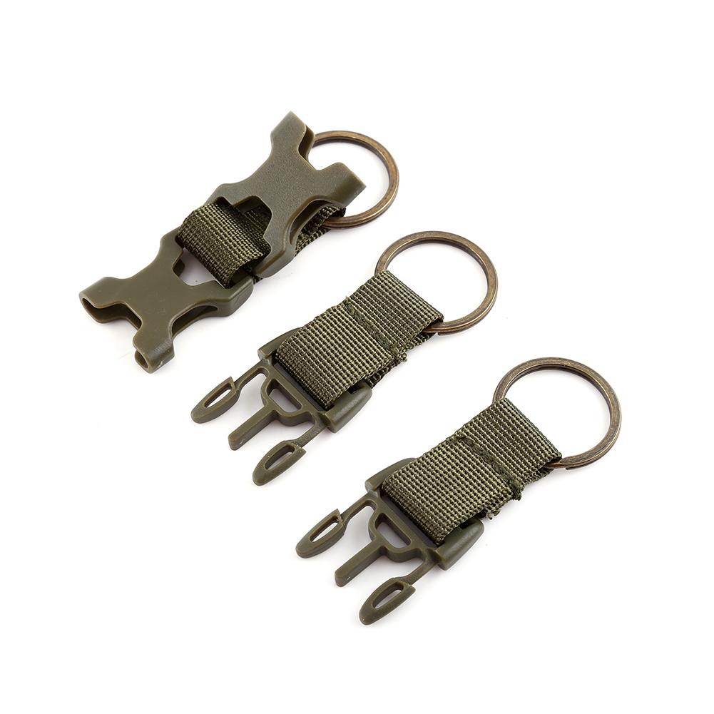 Nylon Belt Keychain Key Holder Quick Relse Buckle Key   (black)