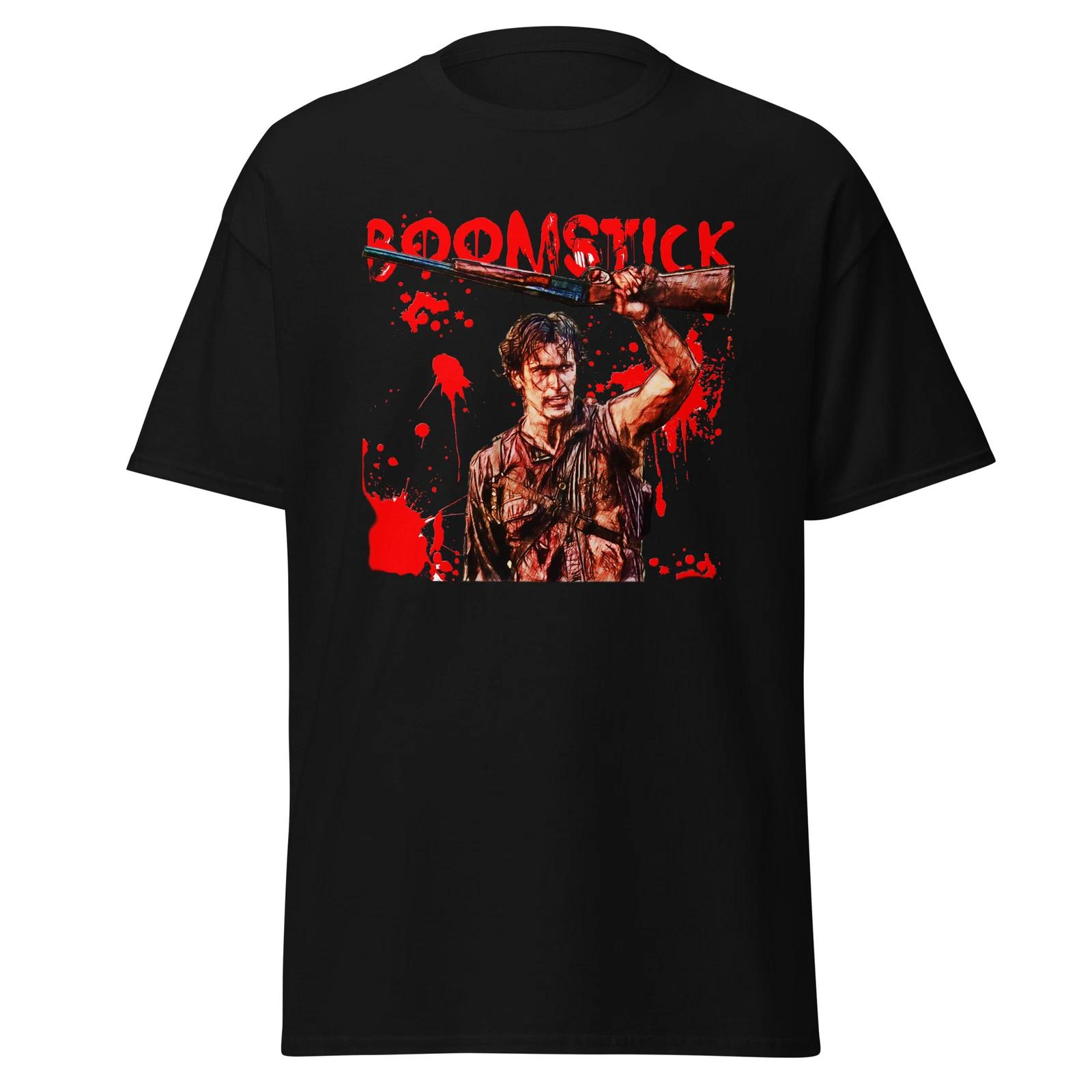 Футболка Boomstick - Мужская/Женская Хоррор Футболка - Зловещие мертвецы 80-е Хоррор S