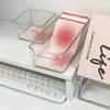 Transparent Plastic Desktop Organizer Box - Portable Storage for Household and Medicine Essentials