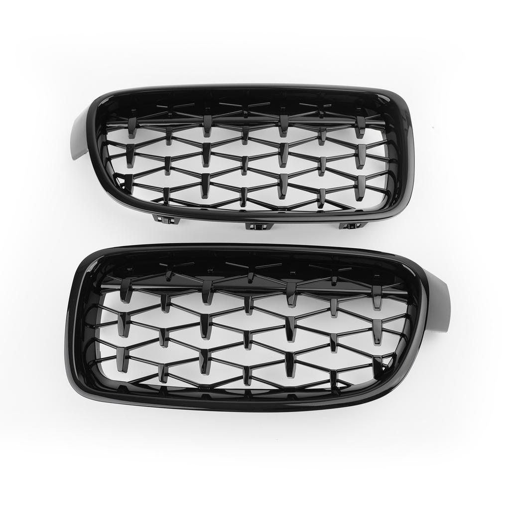 Gloss Black Diamond Front Kidney Grille Grills for BMW F30 328i 335i 2012-2016