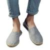 Herren Espadrilles Hanf Segeltuch Flache Schuhe Übergröße Fischer Fahrerschuhe Damen Nähen Leinen Schuhe Slip-on Loafer Freizeitschuhe