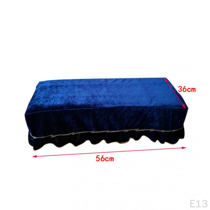 1-Seater / Premium Pleuche Piano Stool Cover Sleeve with Macrame Decorated VARIOUS COLORS