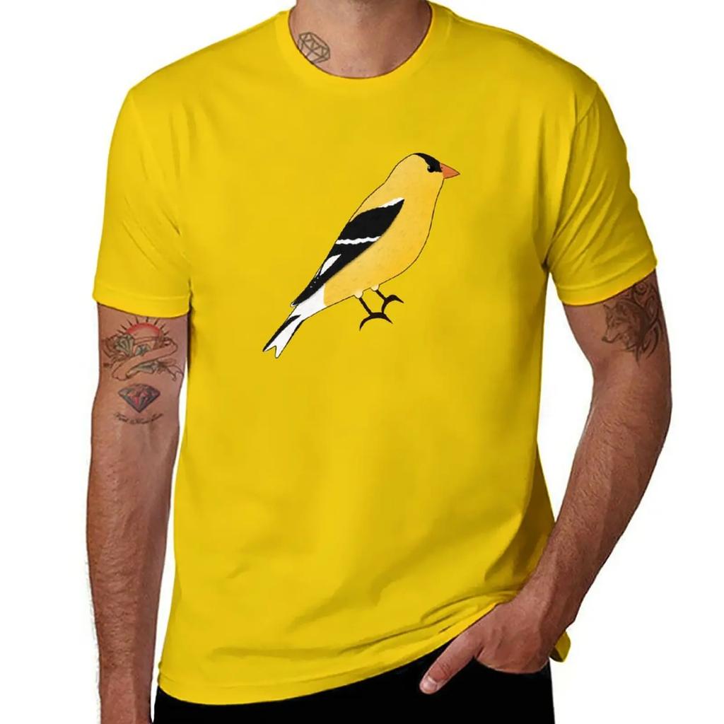 American Goldfinch T-Shirt anime clothes customs design your own Aesthetic clothing plain white t shirts men