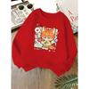 Kids Unisex Crewneck Sweatshirt, Cute Cartoon Fox Nick Rabbit Heart Print Long Sleeve Pullover, Soft Kids Sweatshirt For Boys Girls Over 4 Years Old