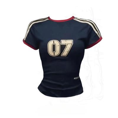 Short Sleeve T-shirts For Women Sexy Tops Short Style Girls Y2K T-shirts String Printed Lady Fashion Tees Casual T-shirts Sports Tops Girls Tops