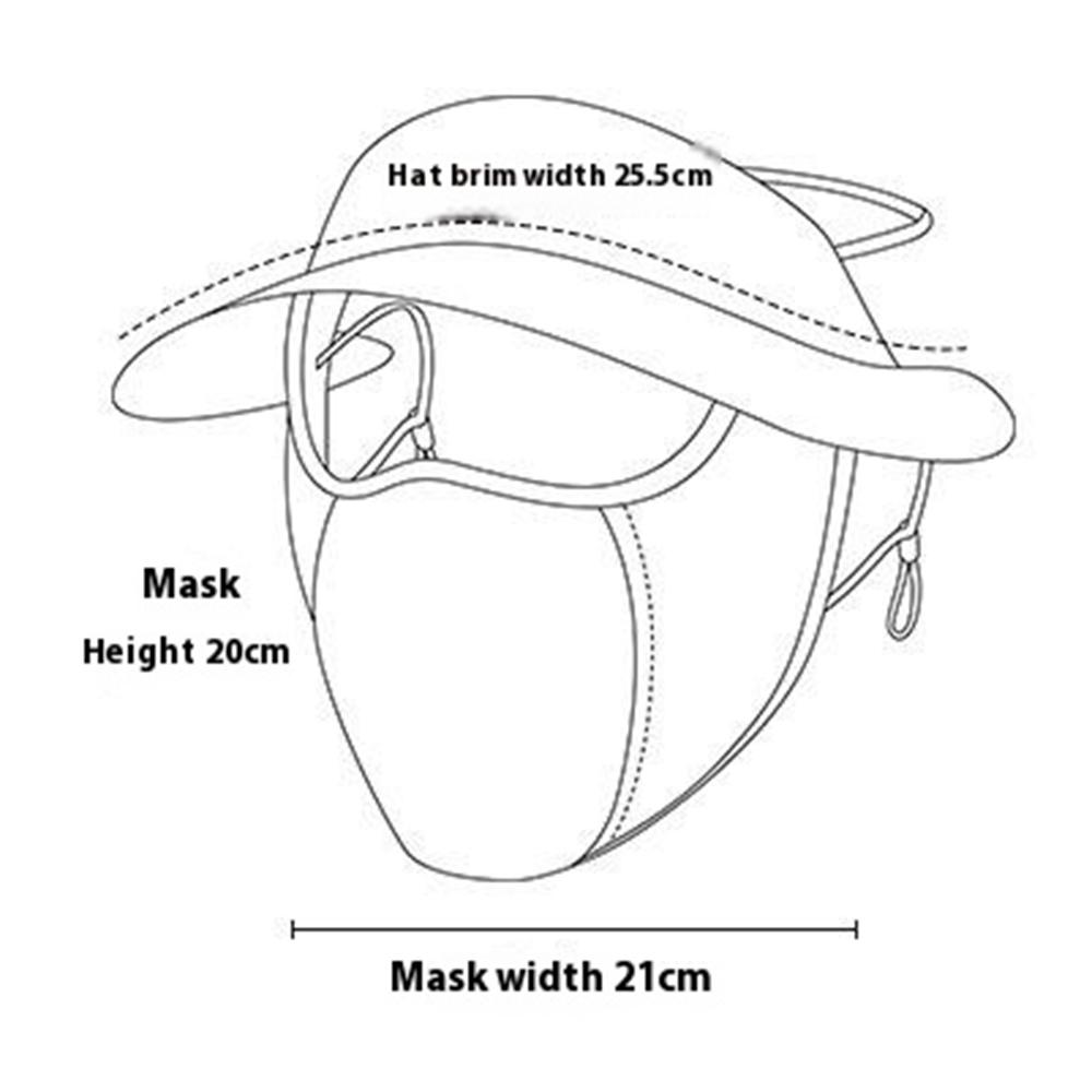 GOLOVEJOY XTJ146 Summer Cycling Face Mask Ice Silk Breathable UV Shield Face Cover Sun Hat