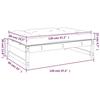 VidaXL Repose-pied de jardin 120x80 cm gris bois de pin massif, tabouret, repose-pied ottoman, tabouret de jardin, pouf, 825739