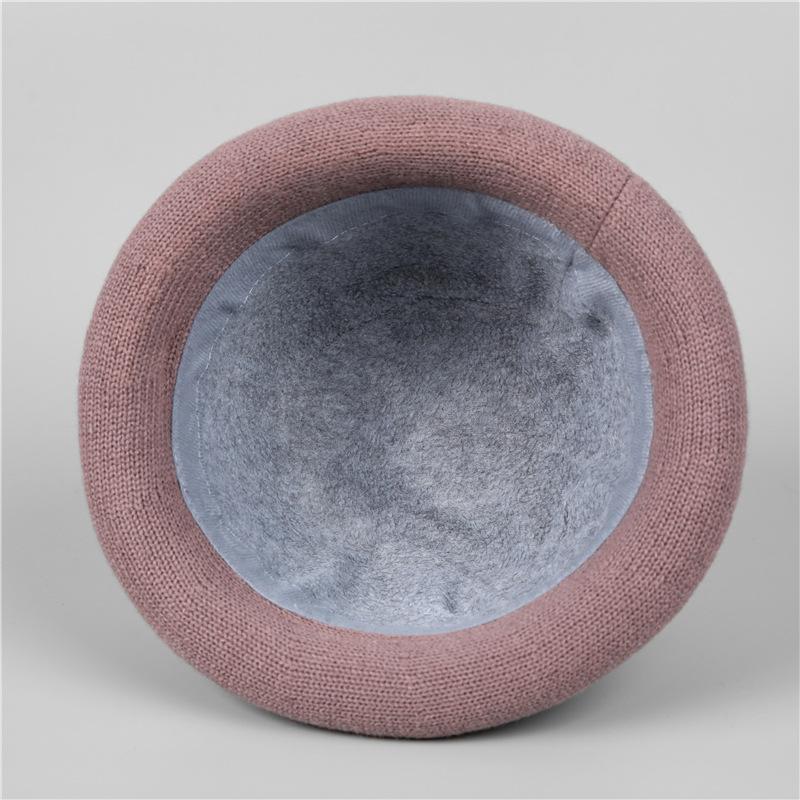 Damski wełniany melonik, modna czapka w stylu francuskim, ciepły dodatek zimowy, kapelusz dekoracyjny na specjalne okazje