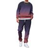 Men's Gradient Print Hoodie and Jogger Pants Set Casual Loose Fit Two Piece Outfit