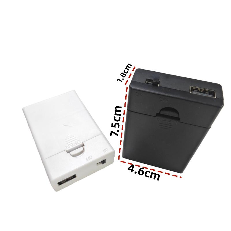 1Pcs Built In USB Battery Holder With Switch And Cover 3AA 4.5V Battery Box AA Battery Case DIY Accessories