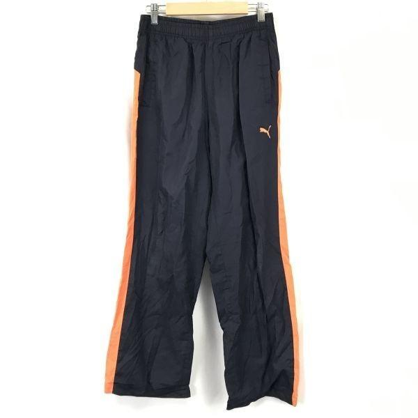 PUMA Tracksuit Jersey Windbreaker Men M Black Jacket Set Up(USED)