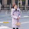 Elegant Vintage Women Down Coat Puffer Jacket Real Fur Collar Thick Warm Winter Plus Size Outerwear Middle Age Long Prakas