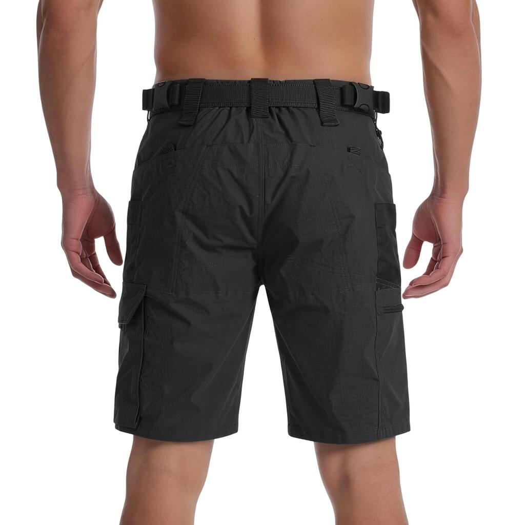 Men Cargo Shorts Multi Pocket Utility Outdoor Work Shorts with Adjustable Waistband and Durable Stitching