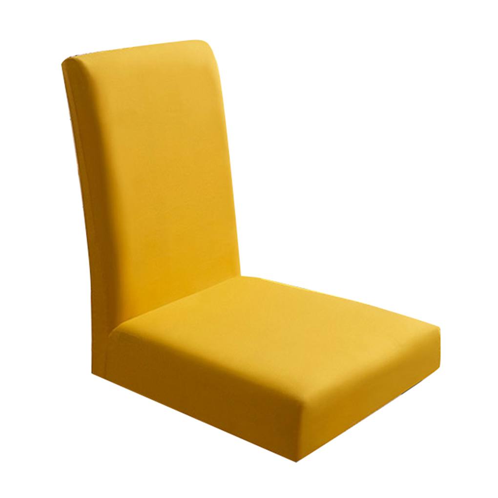 Elastic Chair Cover Removable Dust-proof Dining Room Seat Slipcover Solid Color