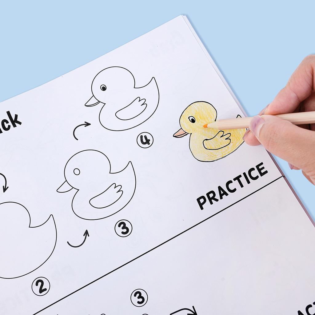 3PCS How to Draw Adorable Everything: A Simple Step-by-Step Guide for Beginners – From Animals and Food to Vehicles Instruments