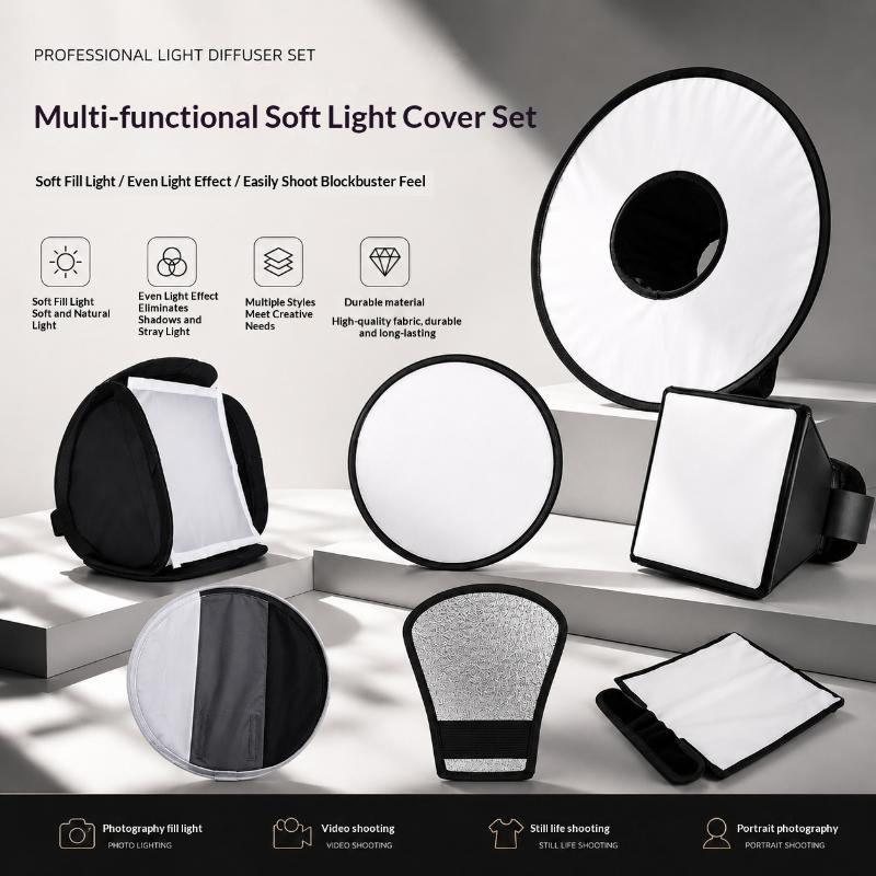 Foldable Flash Diffuser Softbox Universal Professional Photography Mini Photo Diffuser Soft Light Box For Camera
