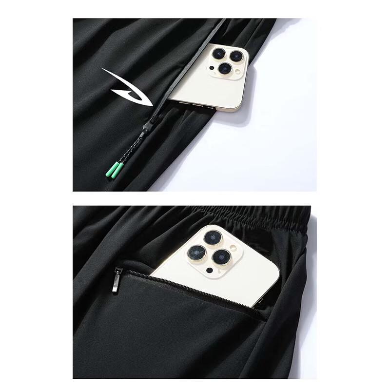 Deerhui Men's Ice Silk Quick-Dry 3/4 Length Sports Pants