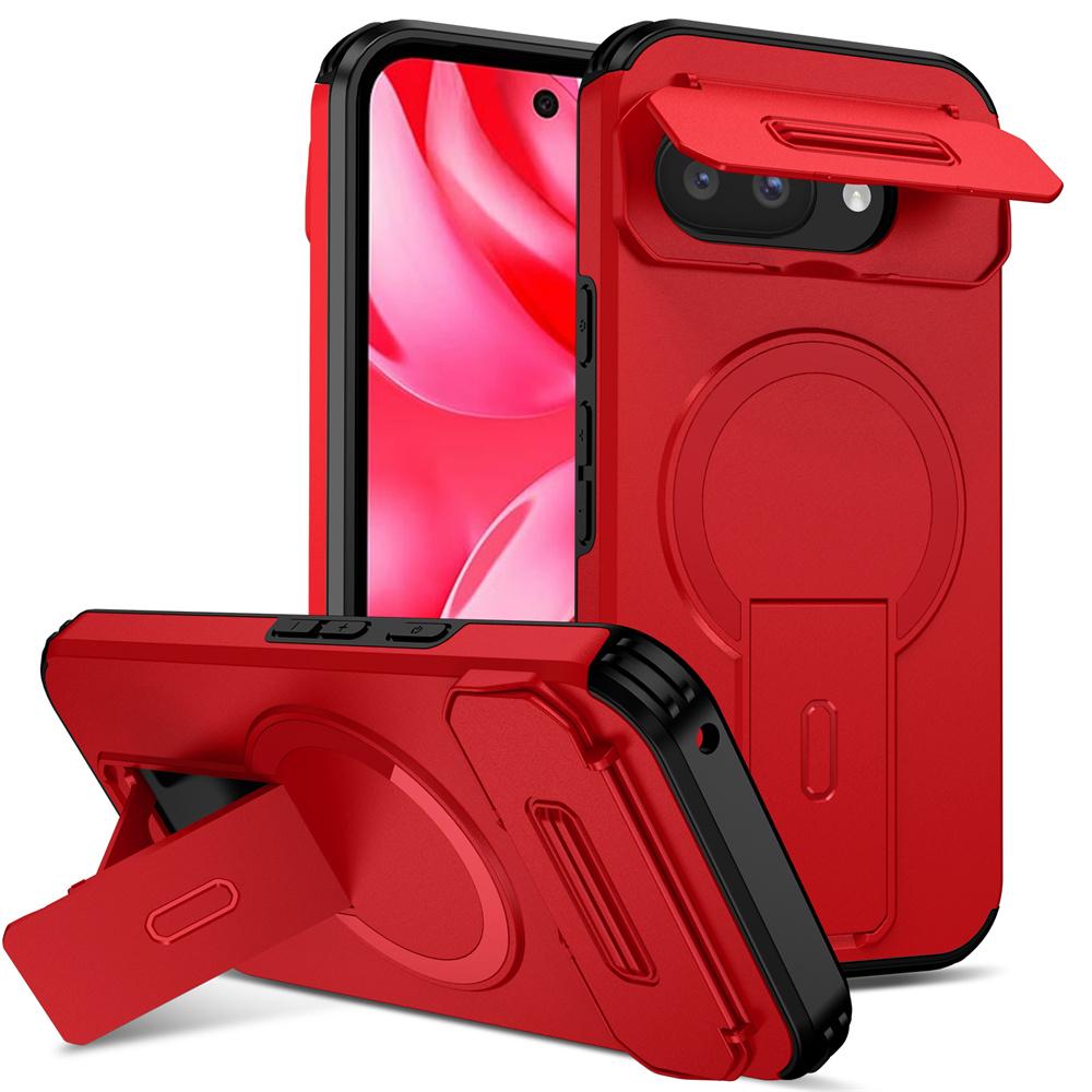 Protezione Scorrevole Fotocamera Supporto Pieghevole Magnetico Per Custodia Magsafe Per Google Pixel 10 9 8 Pro XL 8A 9A 10A Cover Posteriore Rigida Antiurto