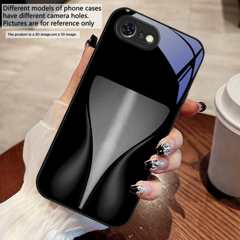 Orange Yellow Light Band For iPhone 17 Air 16 E 15 14 13 Plus 12 Mini 11 17 Pro Max XR Xs Max 16E 7 8 Tempered Glass Phone Case