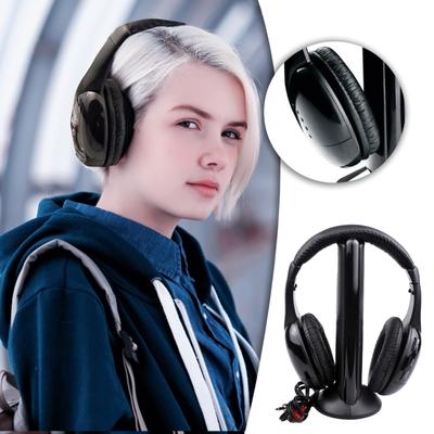 Wireless TV Headphones For TV Watching With Transmitter, Over-Ear Cordless Headset With FM Radio/ 3.5MM For TV Watching Game Computer, Plug And Play