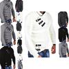 Mens Flower Twist Winter Sweater Knitted Sweater Pullover Jacket Coat Wear Knit