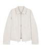 Ironyporno Whiteline 86-Iro134 Semi-Dart Stadium Suede Jacket Ivory