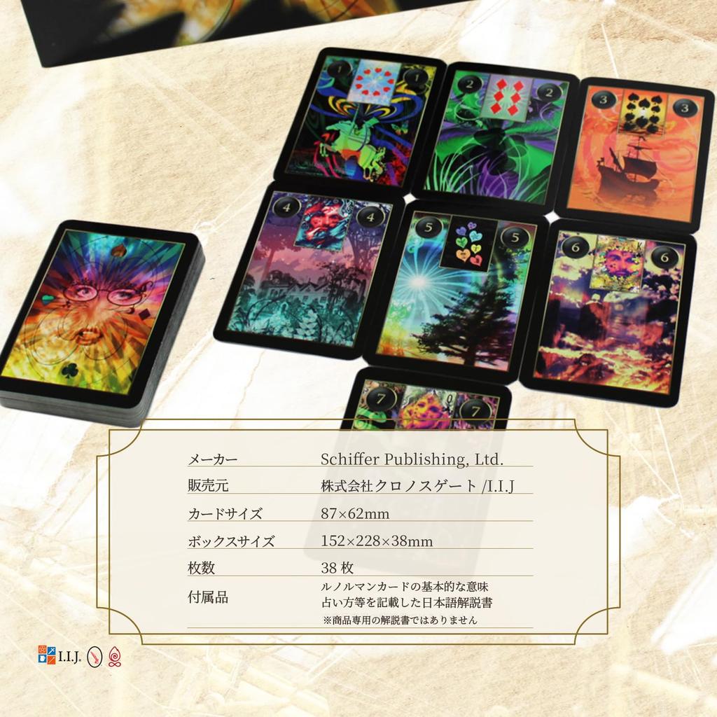 I.I.J Lenormand Cards, Lenormand Cartomancy Oracle Cards, Fortune Telling, with Japanese Instructions, Authentic