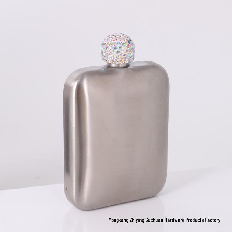 Mini Portable Stainless Steel Rhinestone Flask