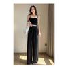 Wide-leg Pants for Women's Clothing Summer Thin 2025 New Narrow Version Pleated Japanese Style