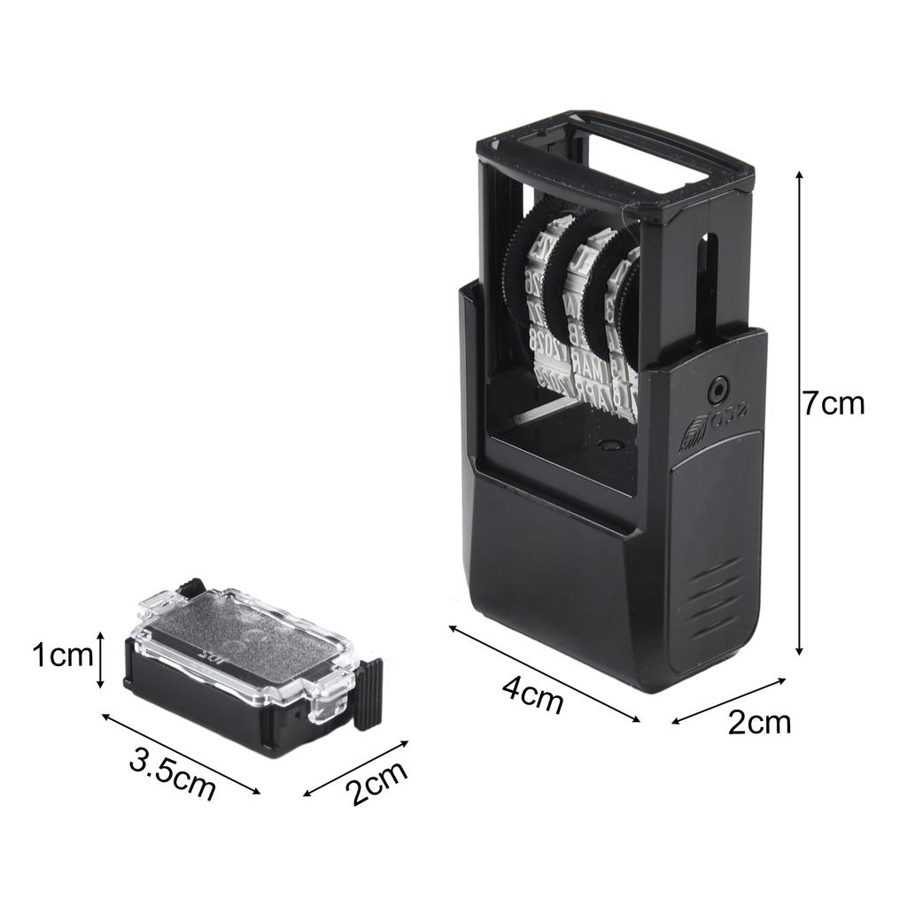 Date Stamp Replacement Part for Trodat Self Inking Rubber Stamp Model 4810 with 20x3 8mm Imprinting Area Fits 6/4910(P4) Pads