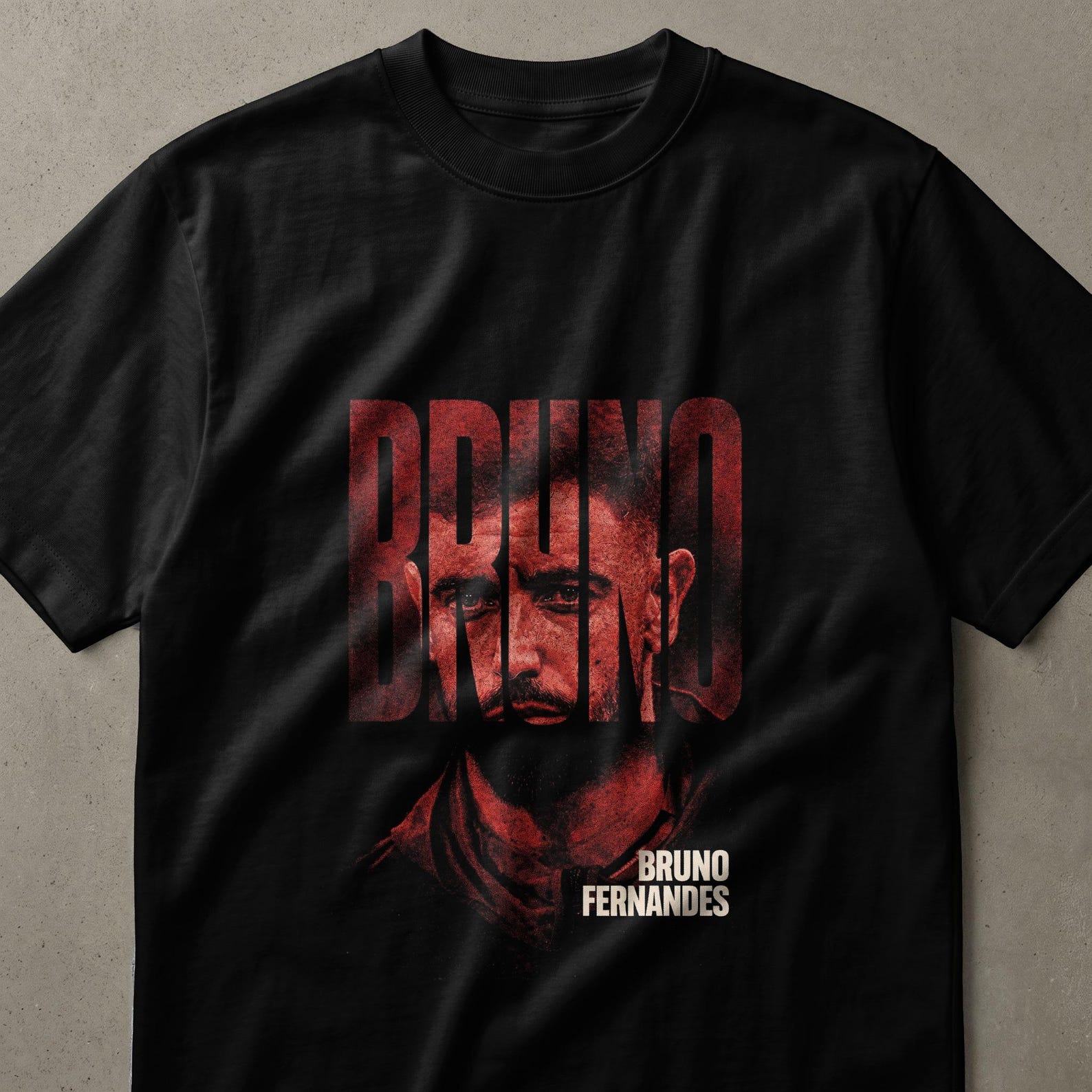 Bruno Fernandes T-Shirt, Soccer Fan Gift, Football Player Graphic Tee, Modern Sports Apparel, Unique Fan Art Design S
