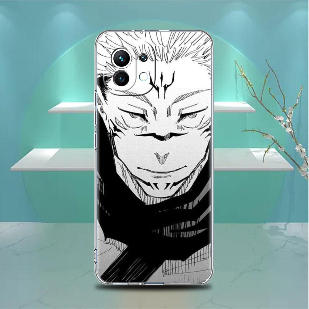 Cute Jujutsu Kaisen Anime Clear Case For Xiaomi Mi Poco X3 NFC M3 Pro F3 F1 11 Lite 12 Note 10 11T 9T Transparent Phone Cover