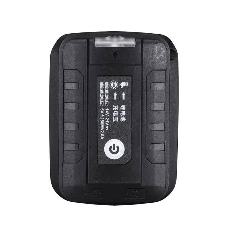 Makita 18v Lithium Ion Battery Power Adapter With Led Light Dual Usb Charger For Power Tools