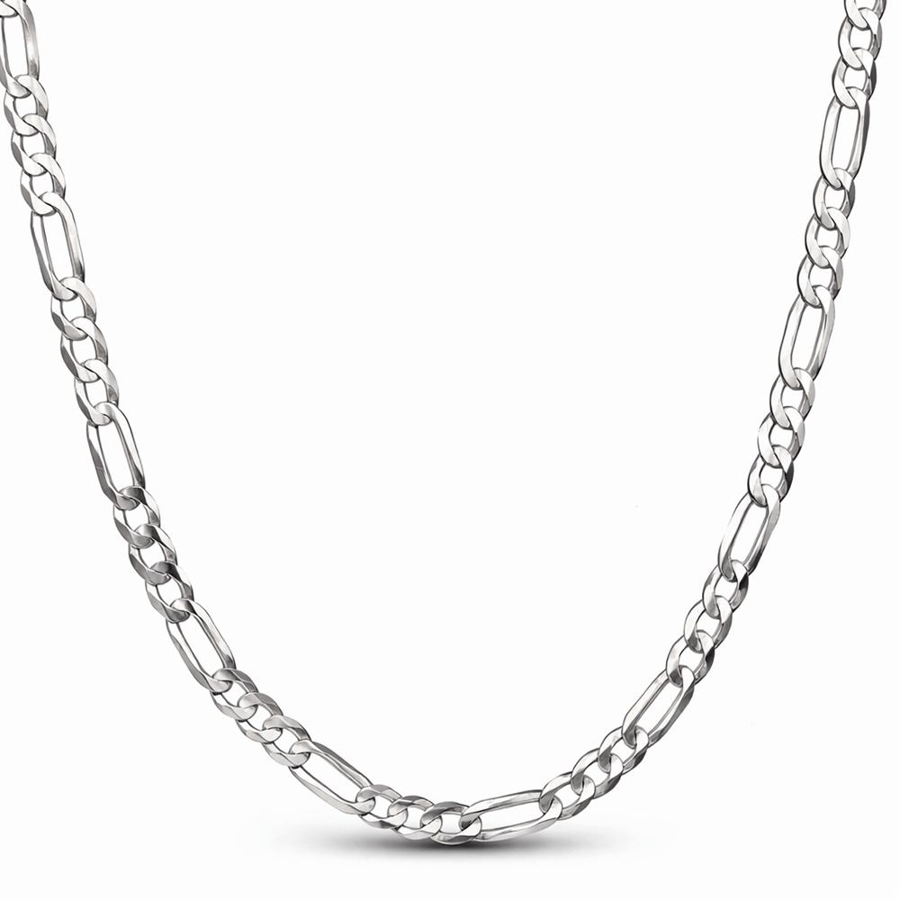 Silver figaro chain 45 cm 4