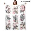 Bible Verse Inspirational Quote Flannel Throw Blanket Pink Watercolor Faith Scripture Print Soft Sofa Blanket