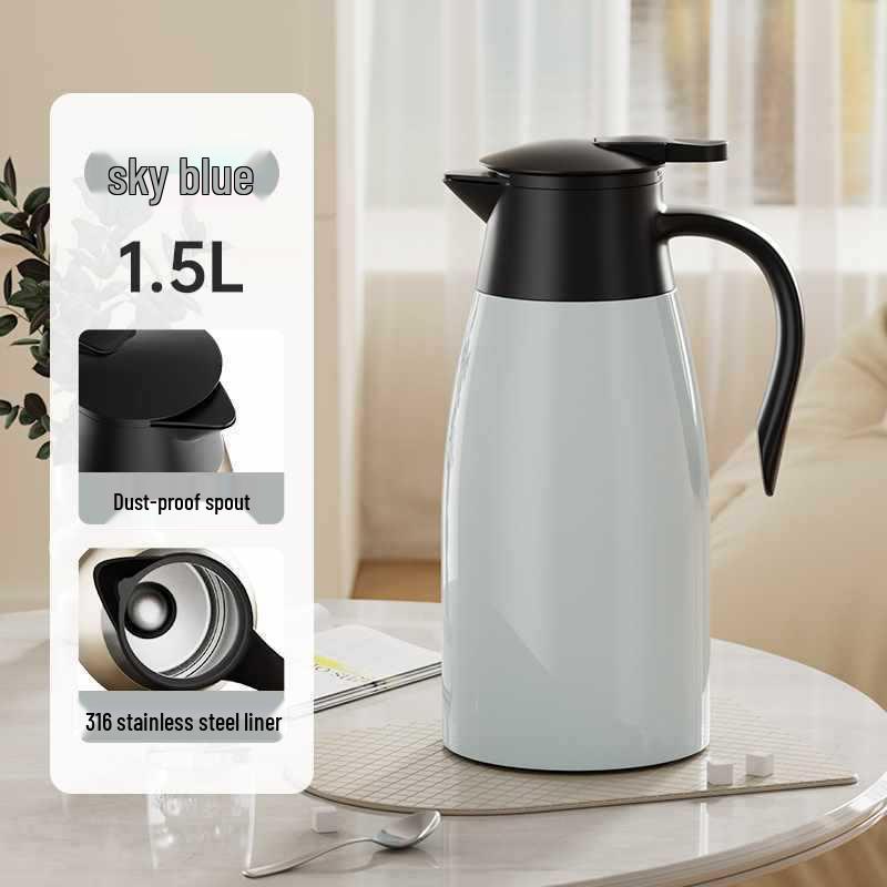 Insulated 316 Stainless Steel Thermos Flask - Large Capacity Hot Water Kettle for Dormitories and Households