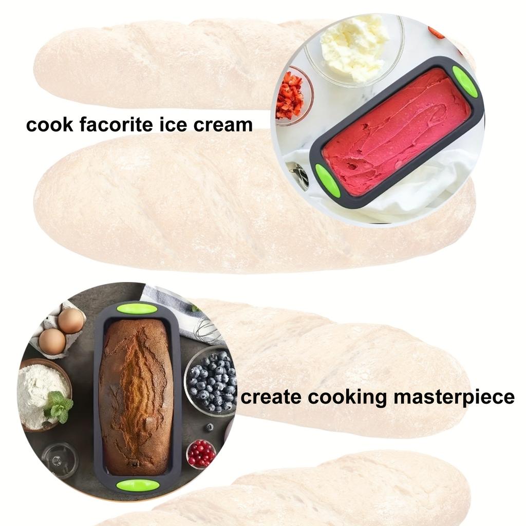 1pc Silicone Rectangular Toast Oven Tray,Non Stick, Flexible Baking Pan for Muffins, Bread, Pies, Cakes, Chocolates, Jelly, Kitchen Baking Essentials
