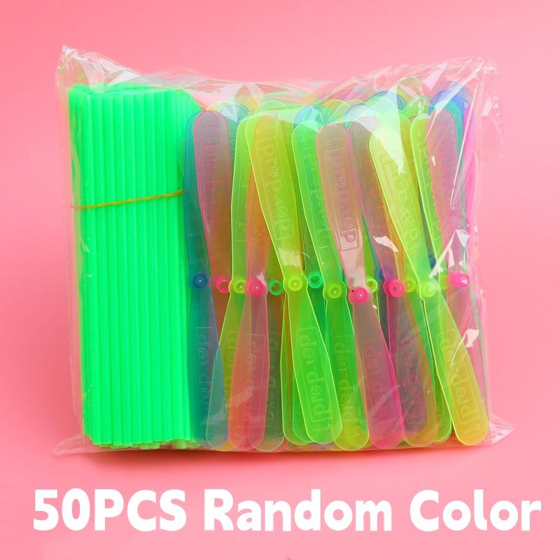 30/50Pcs Novelty Plastic Bamboo Dragonfly Propeller Outdoor Classic Toy Kid Gift Rotating Flying Arrow Multicolor Random Color