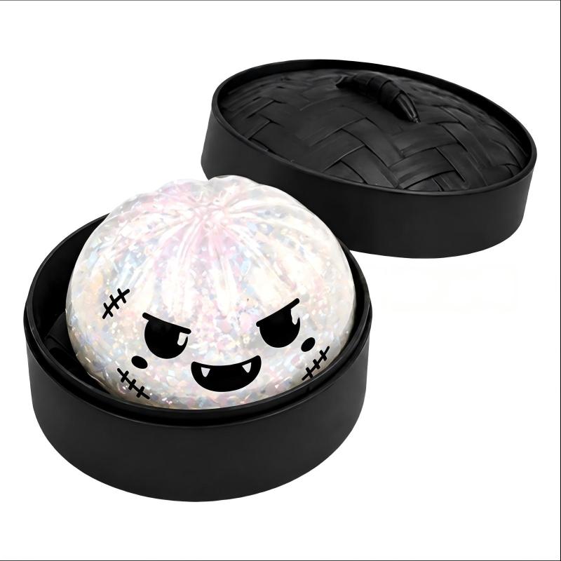 Lebensmittelechte Silikon-Totenkopf-Eiskugelform mit einfacher Entformung und Aufbewahrungsbox für Halloween, Hausbars, Cocktails