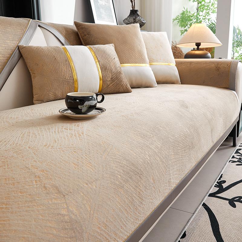 Sofa Cushion Light Luxury Modern High-End Four Seasons Universal Backrest Towel Cover Cloth Cushion Sofa Cover Cushion