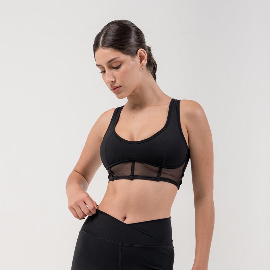 

Трансграничный сетчатый спортивный бюстгальтер с мягкой подкладкой: Ударопрочная, Стильная спинка, Идеально подходит для йоги и бега Small чёрный