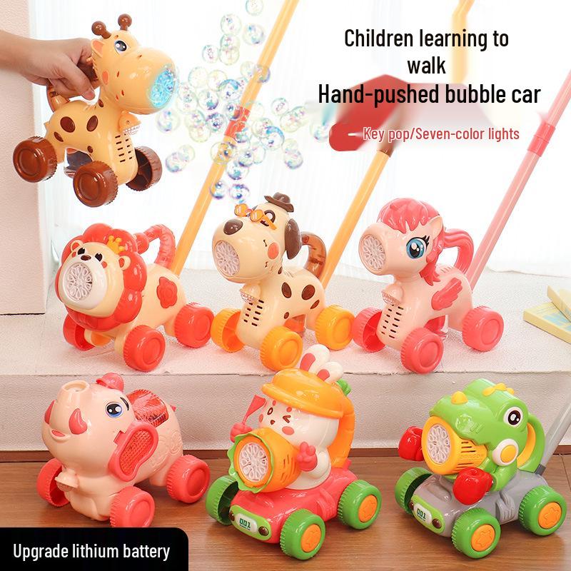

2025 Handheld Automatic Bubble Machine Toy for Kids – Outdoor Push Cart Bubble Blower