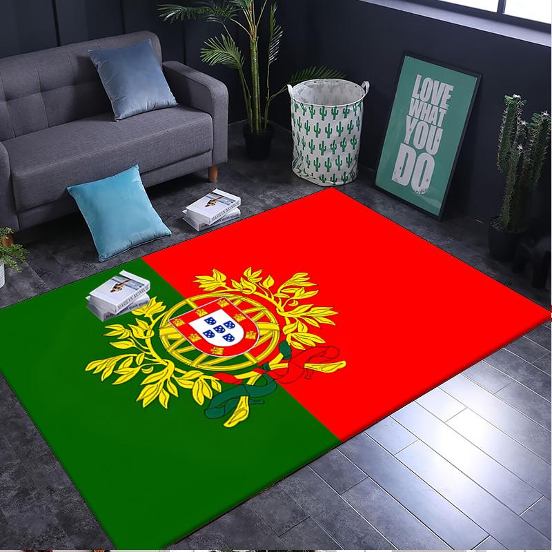 1PC Rug Portuguese Coat Of Arms Carpet, Chair Rug,Area Rug for Office Bedroom Living Rooms Bedroom, Doormat Decor Christmas Fan Gifts