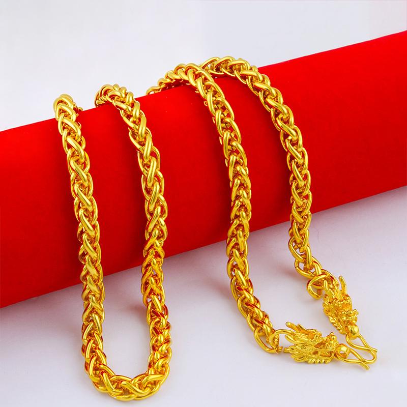 Alloy Gold Plated Necklace for Women  Fashion Imitation Snake Bone Chain Twisted Statement Chain for Evening Party
