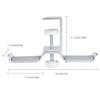 Aluminum Zinc Zinc Alloy Earphone Bracket Hanger Double Hook Headset Rack Holder  For Under Desk