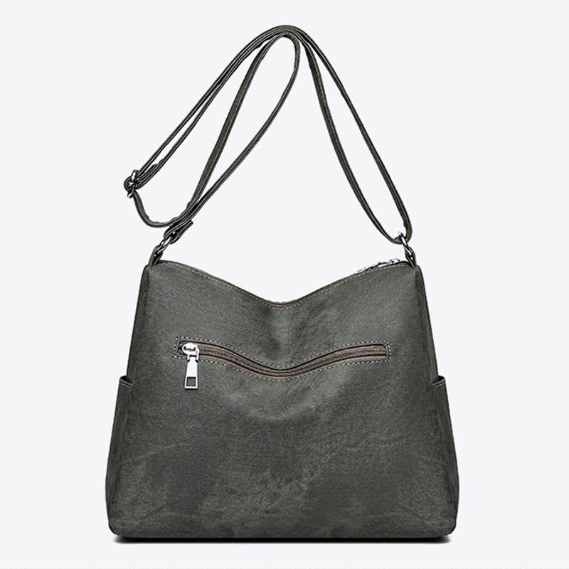 Multi-layer Middle-aged  Messenger Bag Versatile Casual Women's Bag Retro Large-capacity Shoulder Bag