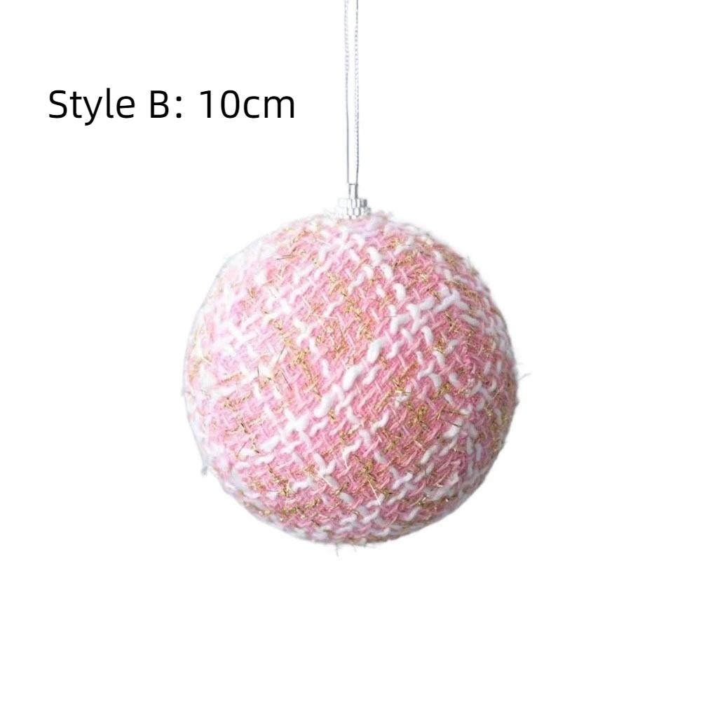 Modern 8/10cm Fluffy Christmas Ball Pink Decorative Christmas Tree Pendant Foam Christmas Balls Ornaments Holiday Ornament